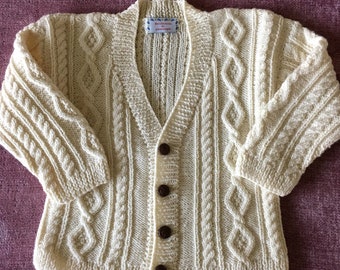 White Classic Aran jacket .
