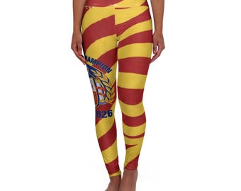 Spain Fifa World cup soccer high waisted yoga leggings
