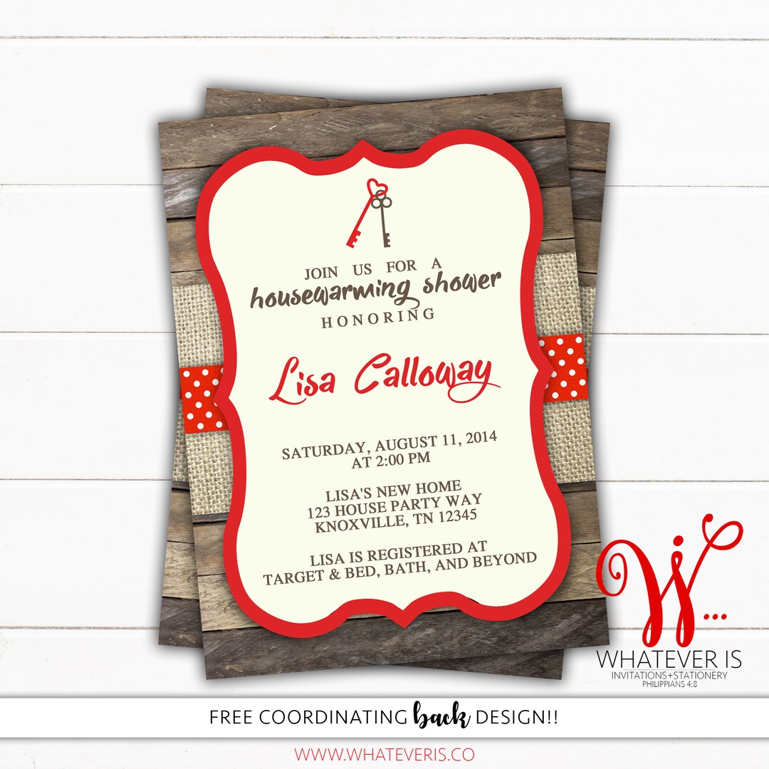 Rustic Housewarming Invitation | Printable New Home Invite - Etsy