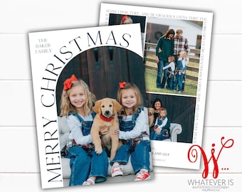 Christmas Photo Card, Personalized Family Christmas Card, Family Picture Holiday Card, Custom Christmas Greeting