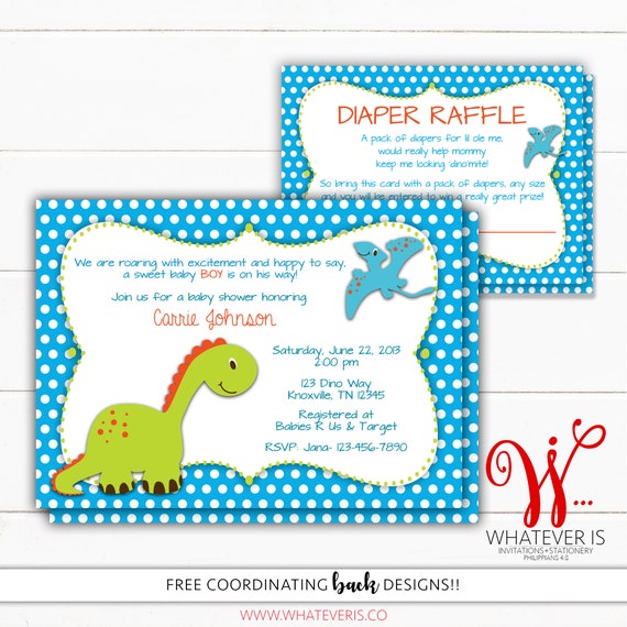 dinosaur baby shower invitations free