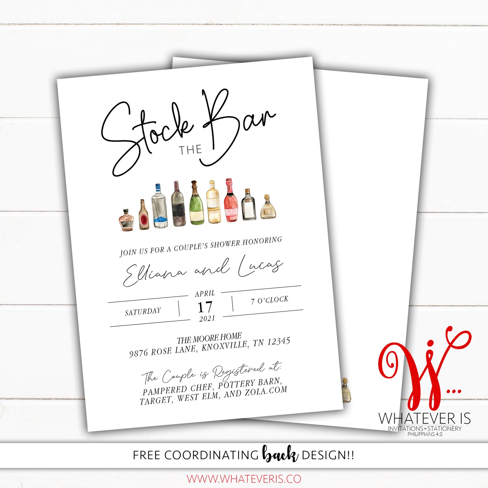 Stock the Bar Bridal Shower Invitations Stock the Bar - Etsy