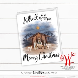 A Thrill of Hope Christmas Cards | Nativity Christmas | Christmas Greeting | Greeting Card | Set of 12 Cards