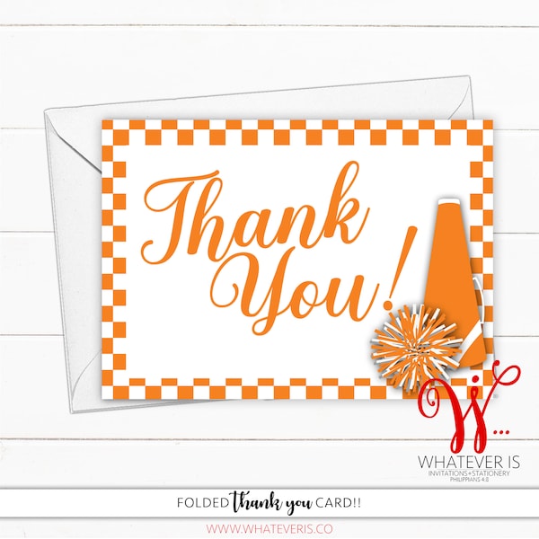 Cheerleading Thank You Cards - Etsy