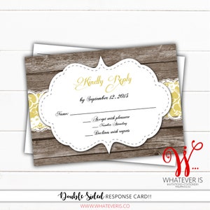 Rustic Anniversary Invitation Bundle 50th Anniversary Anniversary Invitation and Response Card RSVP Card Rustic Gold Anniversary image 7