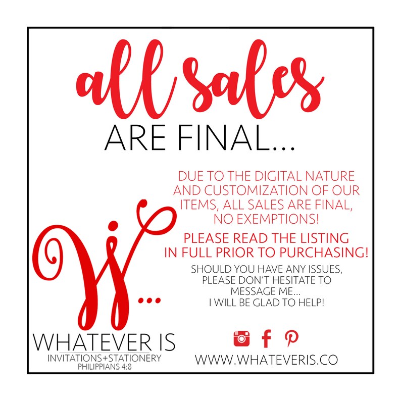 Printed or Digital Invitations