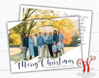 Christmas Photo Card | Simple Christmas Card | Number 6 | Merry Christmas Card | Family Picture Christmas