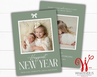Christian New Year Baby Announcement, New Years Birth Announcement, Personalized Baby Announcement, New Year New Baby