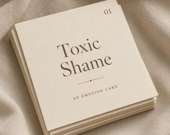 Coping Skills Cards | 36 Emotion Naming & Anxiety Coping Cards | CPTSD Emotional Regulation | Printable Trauma Recovery Deck