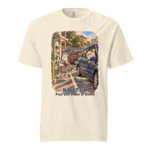 Coin Parking Lock Plate Cat T-Shirt, Japan Road Trip Driver Fun