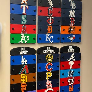 Mlb Helmet Standings Board - Etsy