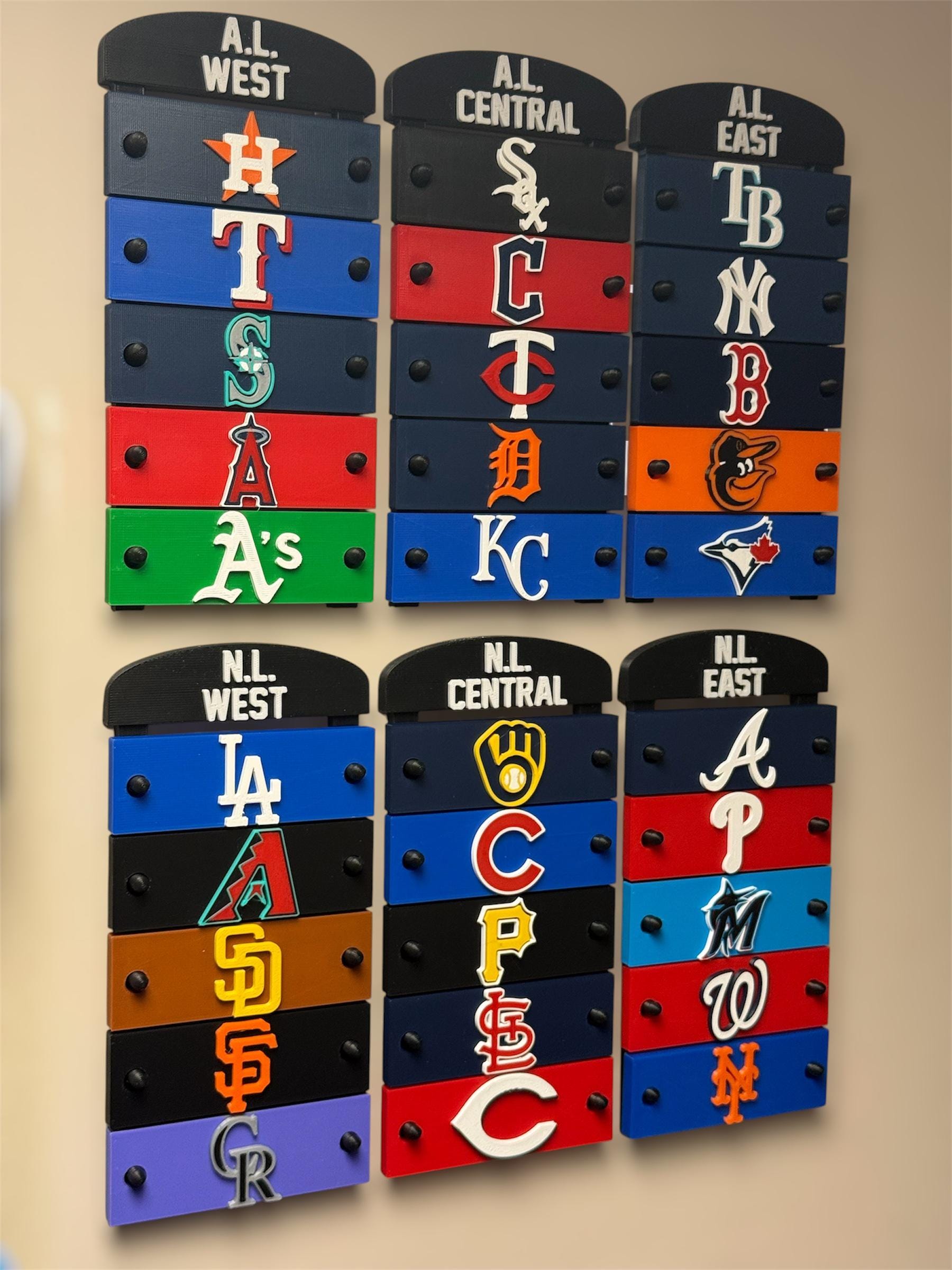 Mlb Helmet Standings Board - Etsy