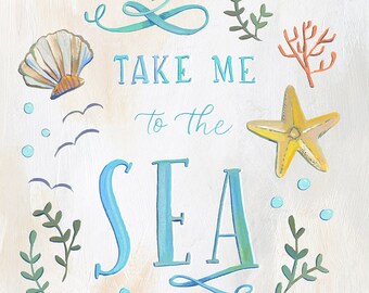 Take Me to the Sea - Makewells Fine Art Print