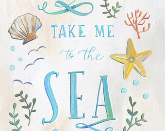 Take Me to the Sea - Makewells Fine Art Print