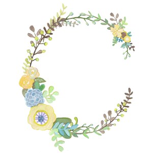 C Floral Letter print image 2