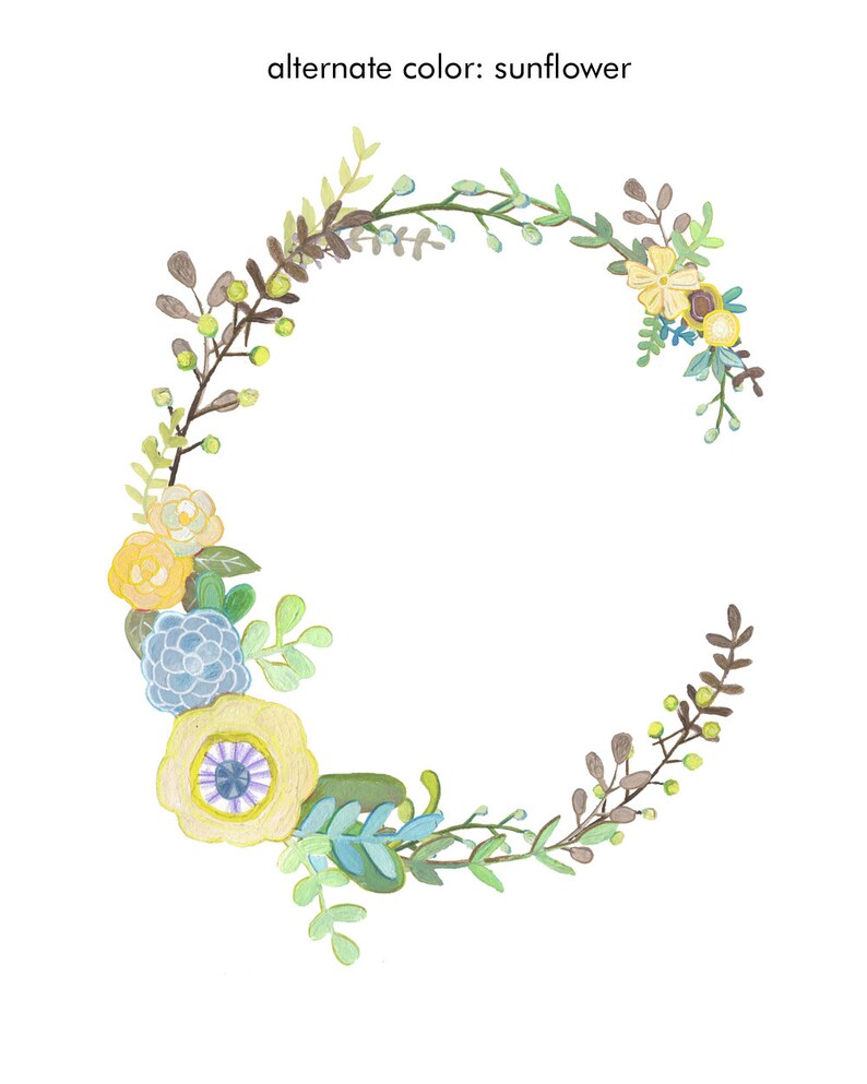 C Floral Letter Print - Etsy Canada
