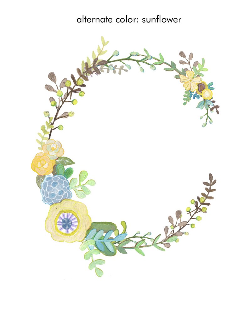 C Floral Letter print image 2