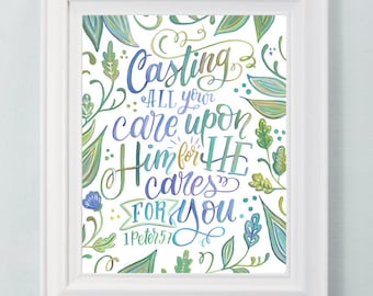 1 Petrus 5:7 werpt al je zorgen op hem, want hij zorgt voor jou