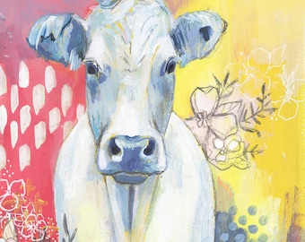 Mr. Cow - Fine Art Print - Cow Painting