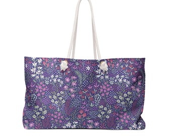 Purple Garden Weekender Bag