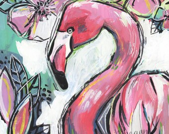 Mr. Flamingo - Fine Art Print - Flamingo Painting