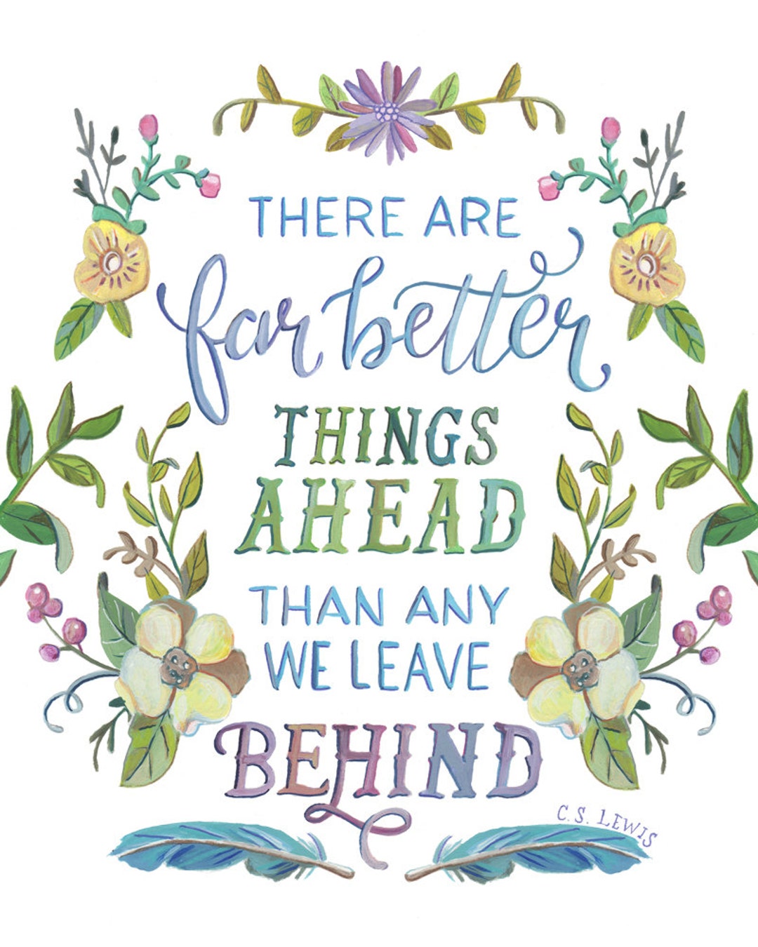 Aslan Quote, Narnia Art Print, C.S. Lewis Printable Quote Poster ~ There  are Far, Far Better Things