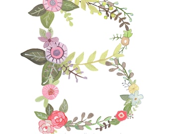 B - Floral print