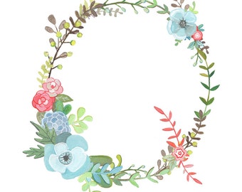 Q - Floral Letter Illustration - Floral Typography Print