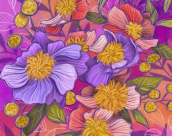 Favorite Ever - Makewells Funky Floral Art Print