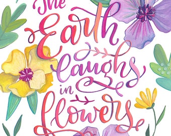 The Earth Laughs in Flowers - Makewells Fine Art Print