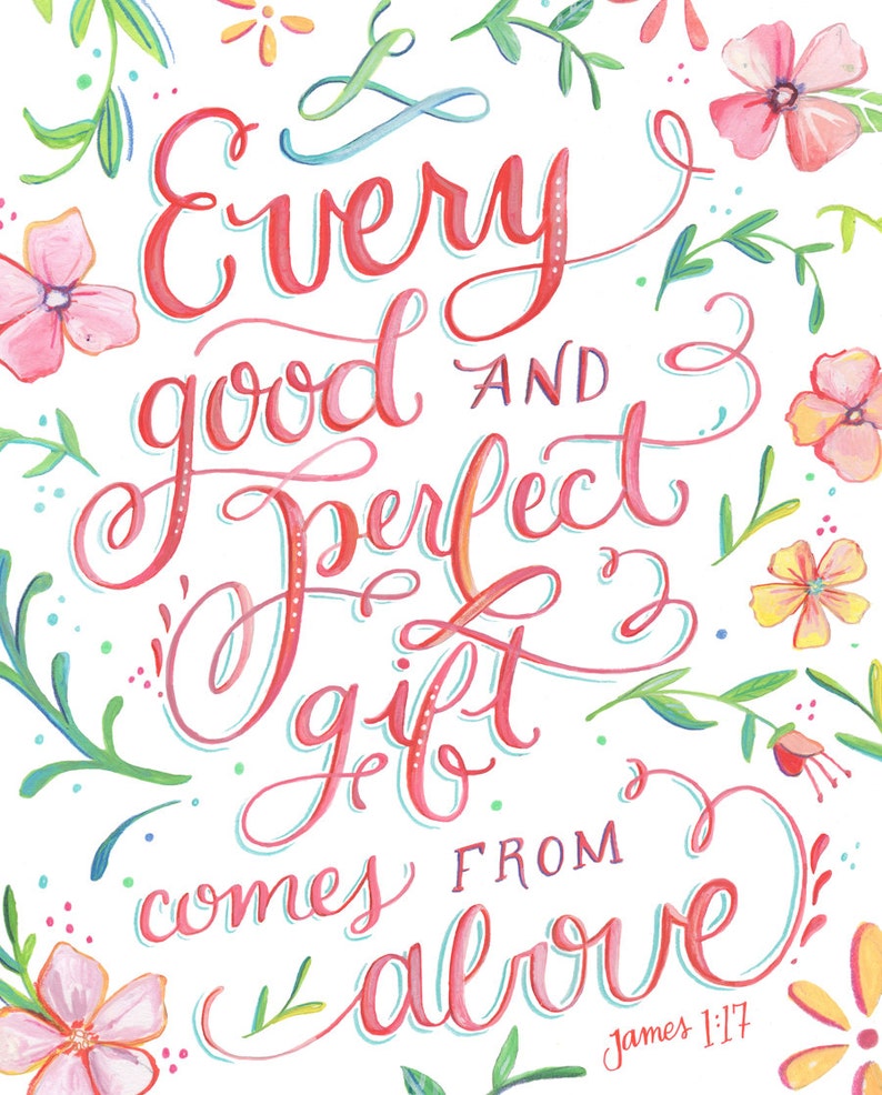 Every Good and Perfect Gift is From Above Art Print James Etsy