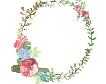 O Floral Letter Illustration - Floral Typography