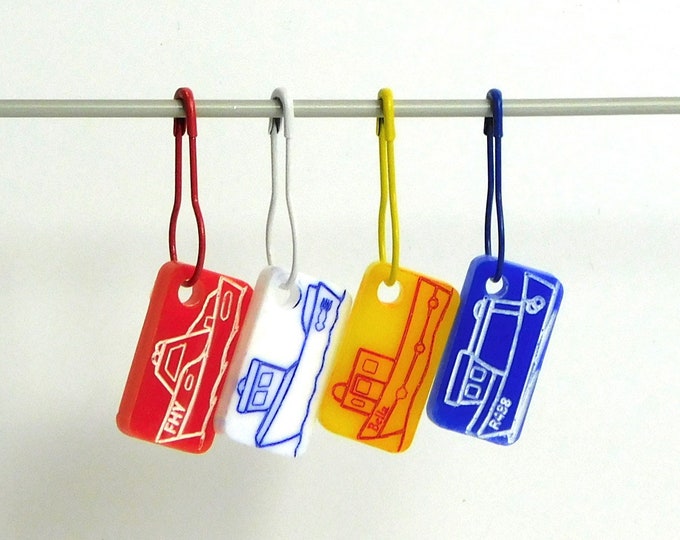 Fishing Boat Stitch Markers   set of 4 different designs
