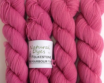 Cochineal Bright Pink Merino Blend Sock 4ply Yarn 50g                 Natural Dye