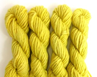 Bright Yellow Weld Super Chunky Corriedale Yarn 50g