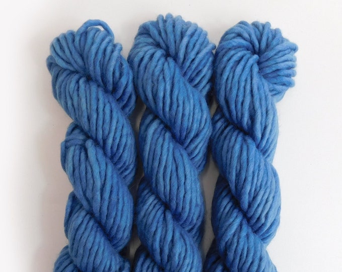 Indigo Denim Blue #27 Super Chunky Corriedale Yarn 50g