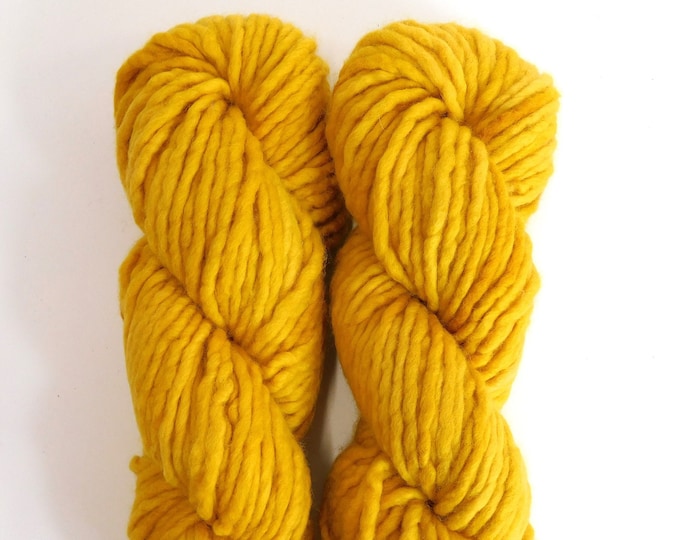 Jarman Yellow Merino Super Chunky Wool Yarn #20 100g