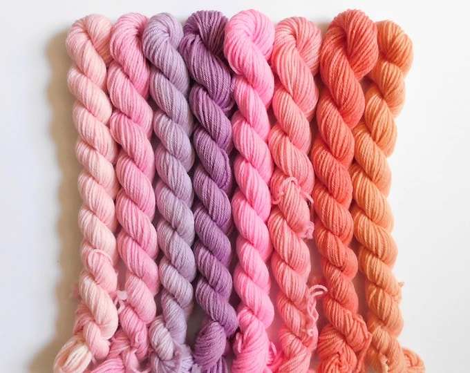 Sunset Beach  Solid Mini Skein Set    Sock Yarn 80g