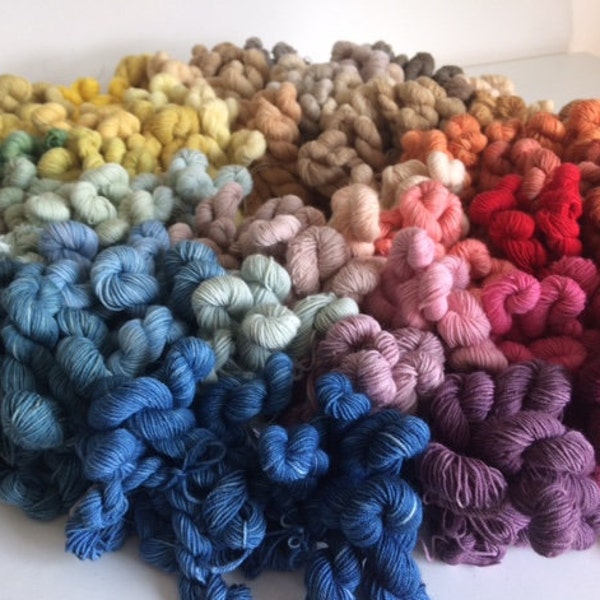 Single Mini Skeins 10g Natural Dye All Colours