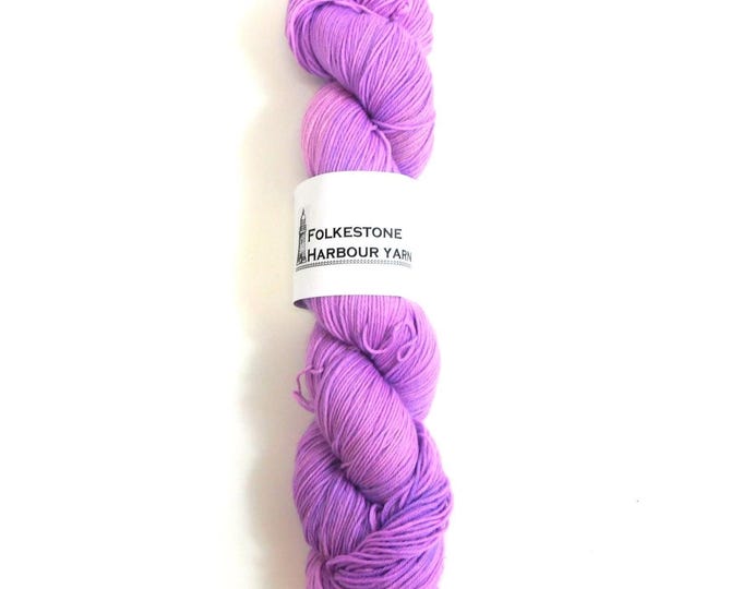 Fluorescent Lilac Merino Blend Sock Wool yarn 50g or 100g skein