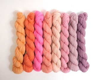 Sunset Beach  Solid Mini Skein Set   DK 160g