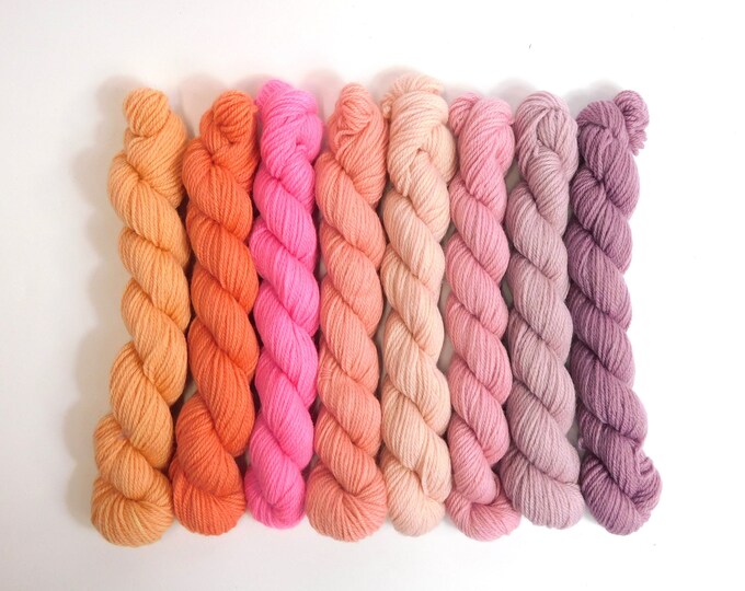 Sunset Beach  Solid Mini Skein Set   DK 160g