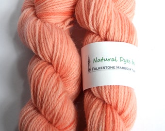 Pastel Peach Madder DK Romney Wool 50g