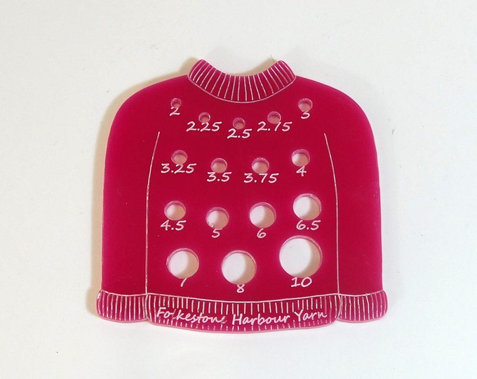 SALE Sweater Jumper Knitting Needle Gauge  Metric   Fuchsia Pink