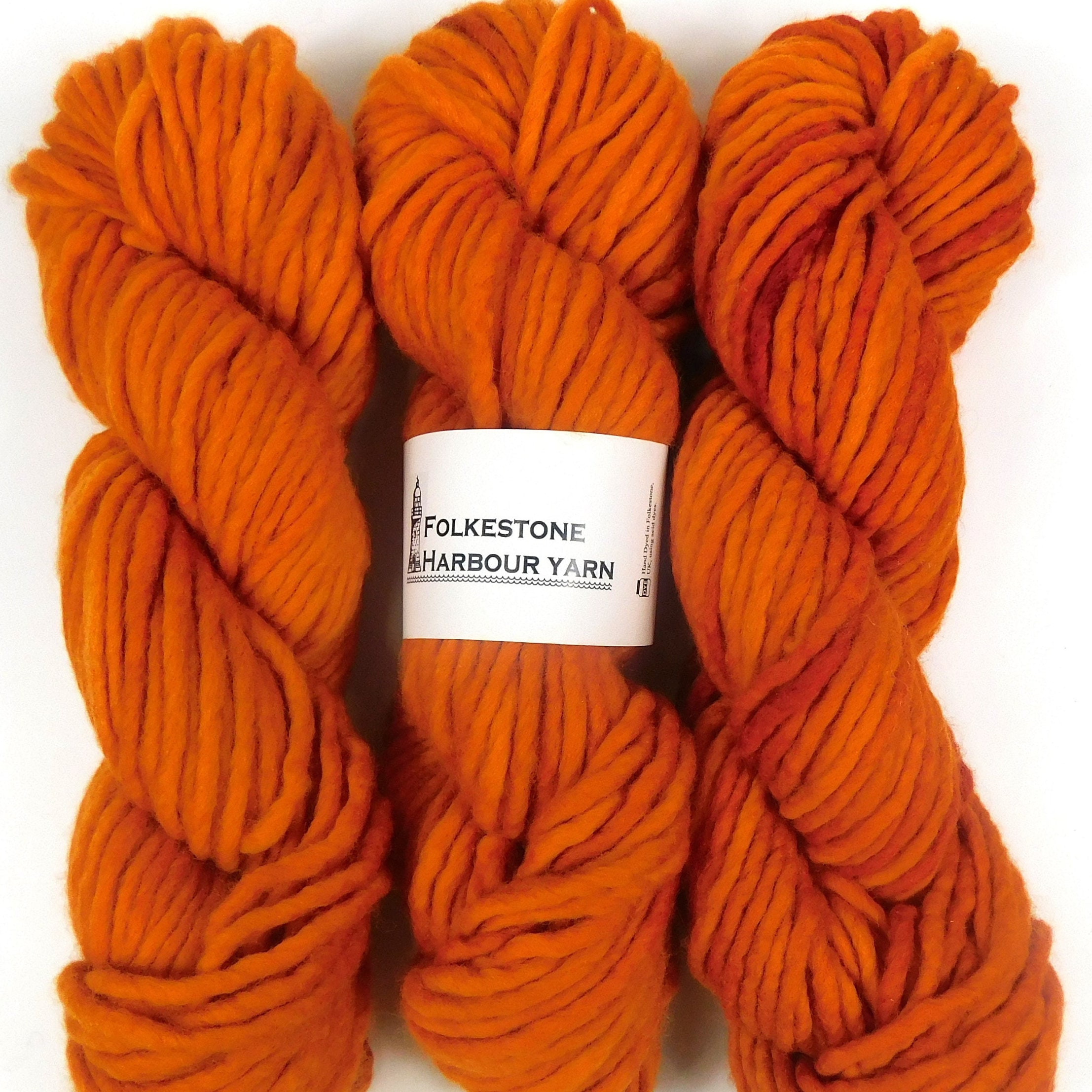Burnt orange super chunky yarn sale
