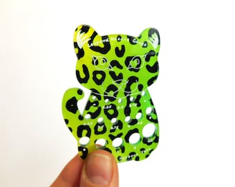 Green Leopard Knitting Needle Gauge Metric  LIMITED EDITION