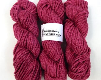 Raspberry Red Wool Yarn Chunky Merino 24