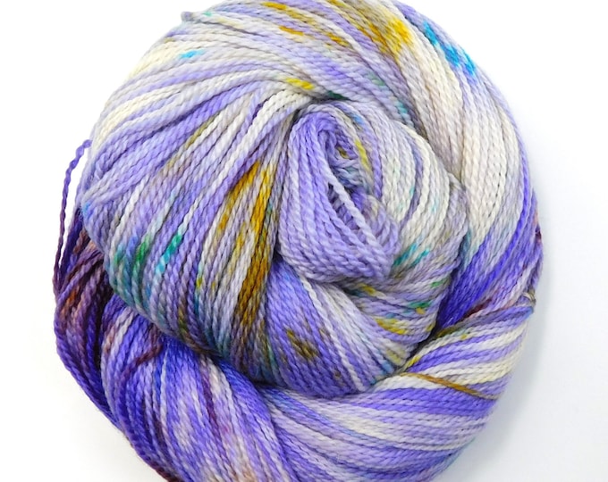 Lavender Fields Purple Speckled Merino Blend Sock Wool Yarn 100g with Bio-Nylon