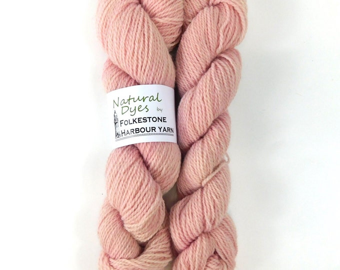 Light Pink Lac Kent Romney Sock 50g             Natural Dye