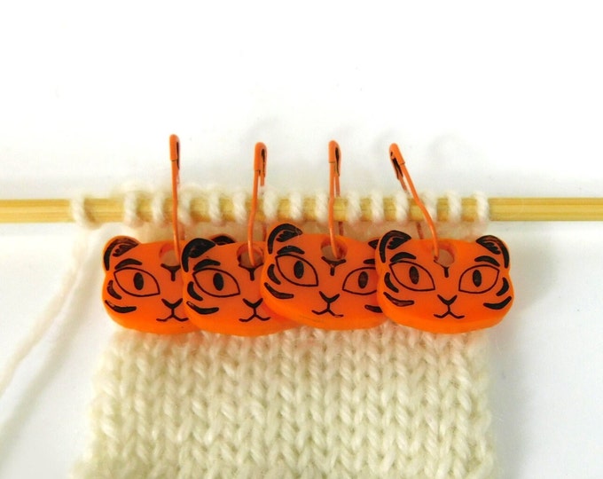 Bengal Tiger Stitch Markers Set of 4